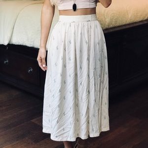 Anthropologie Christine Alcalay Cactus Midi Skirt